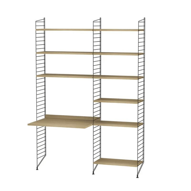 String Workspace B Shelves String Furniture Oak / Black 