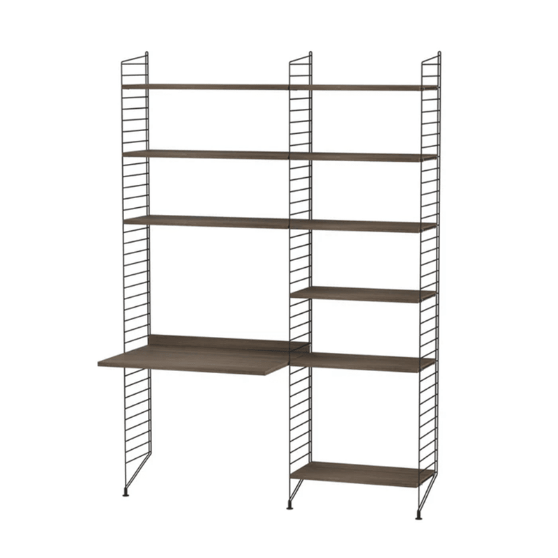 String Workspace B Shelves String Furniture Walnut / Black 