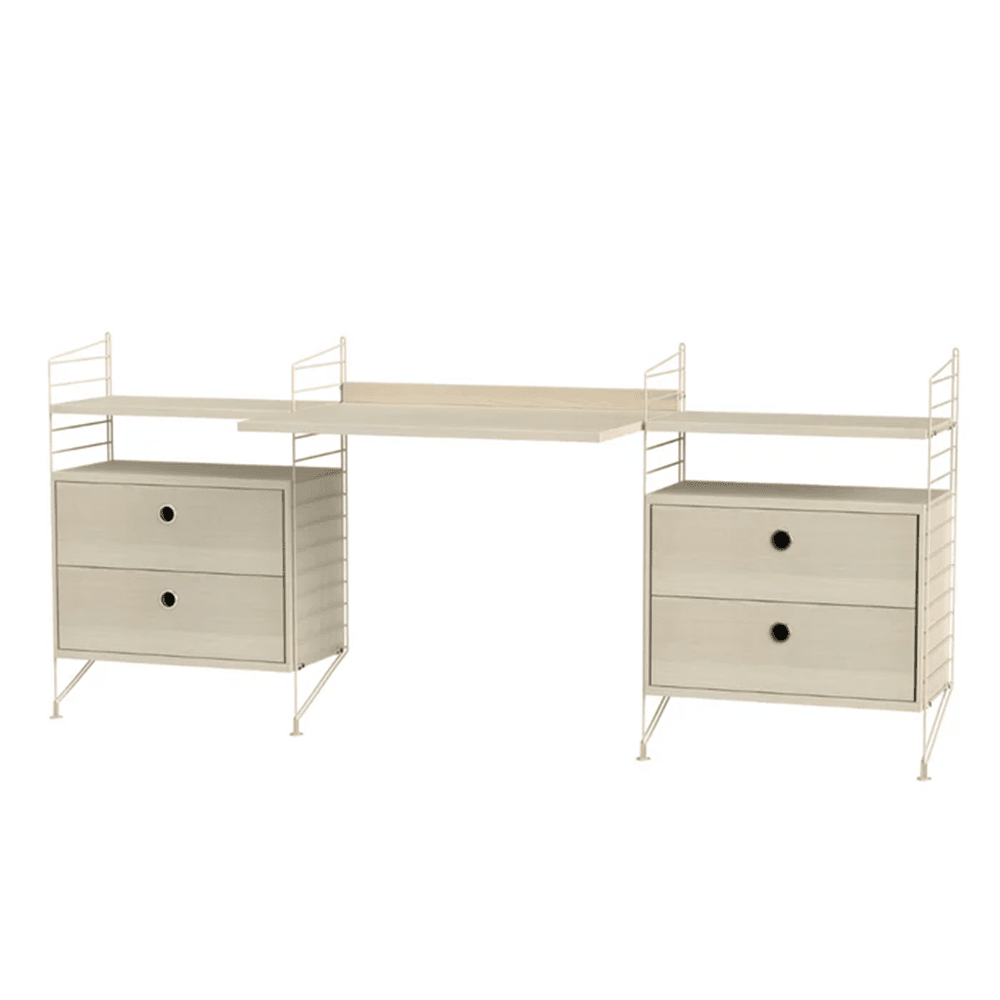 String Workspace C Shelves String Furniture Ash / Beige 