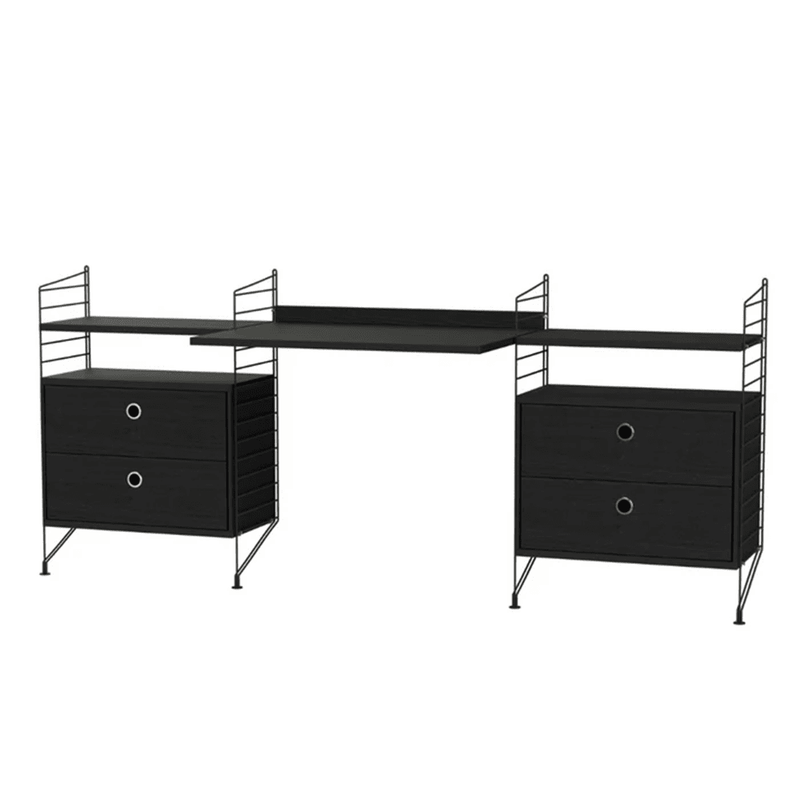 String Workspace C Shelves String Furniture Black Stained Ash / Black 