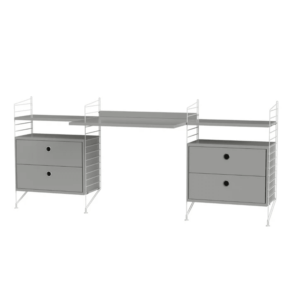 String Workspace C Shelves String Furniture Grey / White 