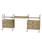 String Workspace C Shelves String Furniture Oak / Black 