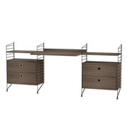String Workspace C Shelves String Furniture Walnut / Black 