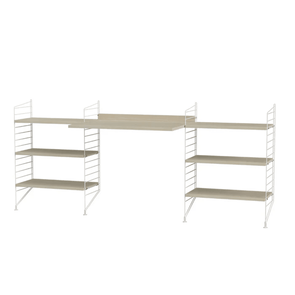 String Workspace D Shelves String Furniture Ash / White 