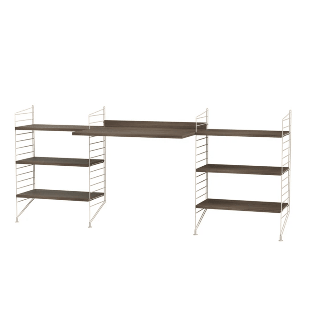 String Workspace D Shelves String Furniture Walnut / Beige 