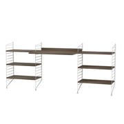 String Workspace D Shelves String Furniture Walnut / Grey 
