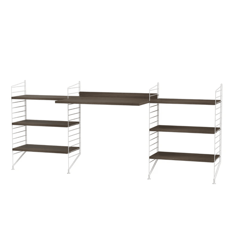 String Workspace D Shelves String Furniture Walnut / White 