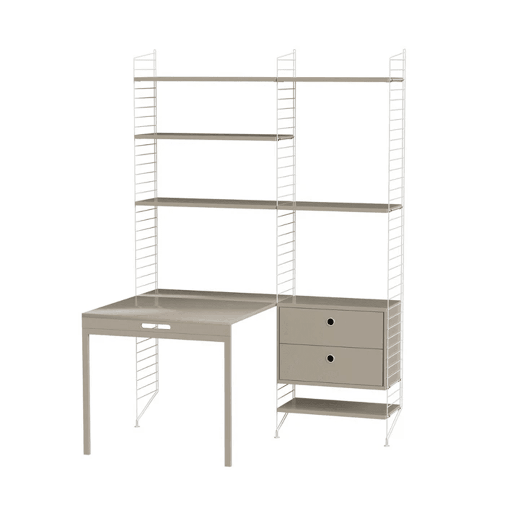 String Workspace E Shelves String Furniture Beige / White 