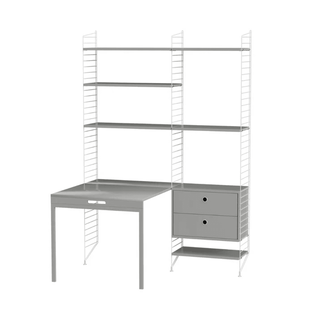 String Workspace E Shelves String Furniture Grey / White 