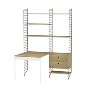 String Workspace E Shelves String Furniture Oak / Black 