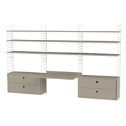 String Workspace F Shelves String Furniture Beige / White 