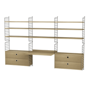 String Workspace F Shelves String Furniture Oak / Black 