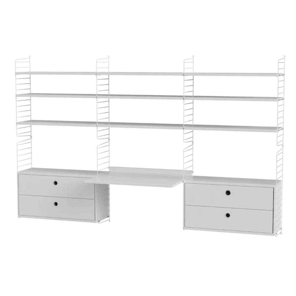 String Workspace F Shelves String Furniture White / White 
