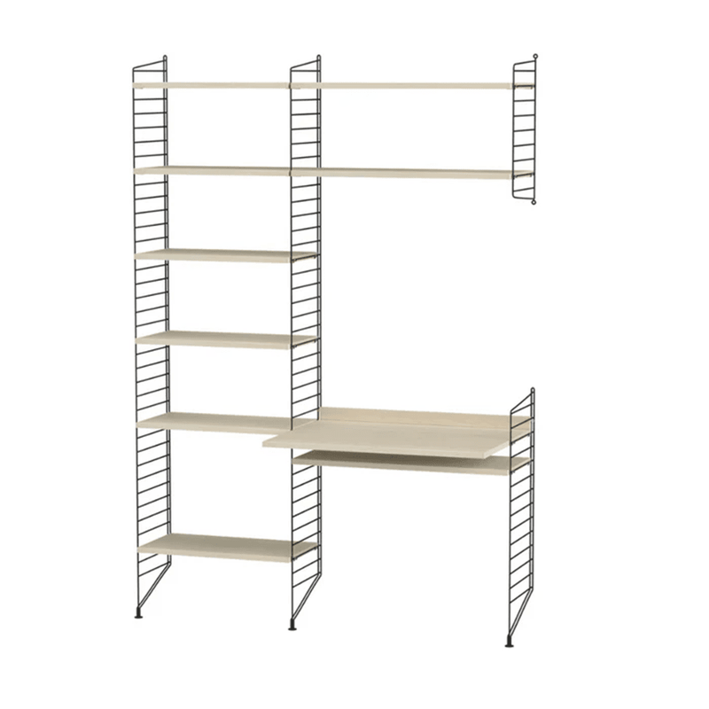 String Workspace G Shelves String Furniture Ash / Black 