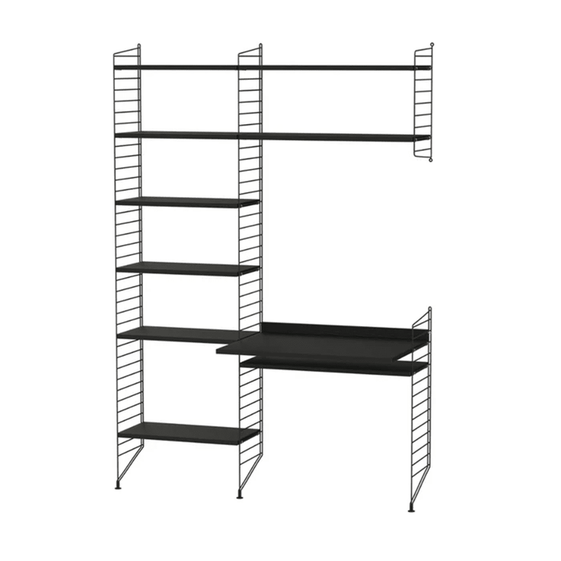 String Workspace G Shelves String Furniture Black Stained Ash / Black 