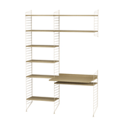 String Workspace G Shelves String Furniture Oak / Beige 