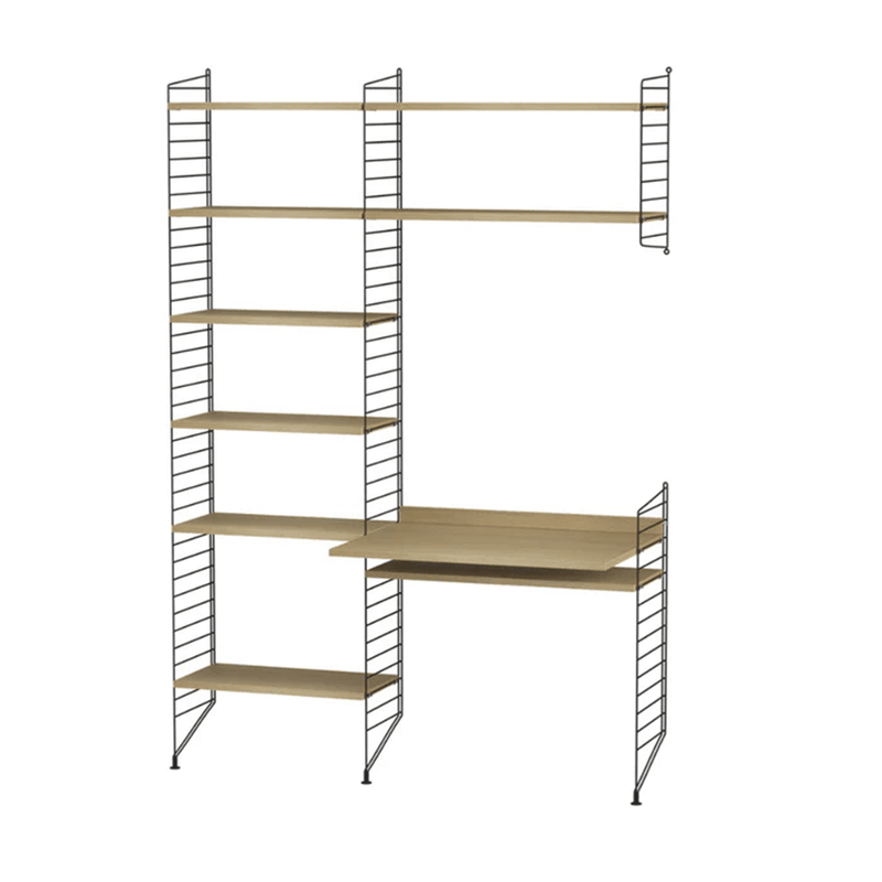 String Workspace G Shelves String Furniture Oak / Black 