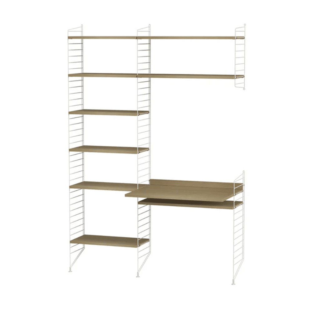 String Workspace G Shelves String Furniture Oak / White 