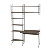 String Workspace G Shelves String Furniture Walnut / Black 