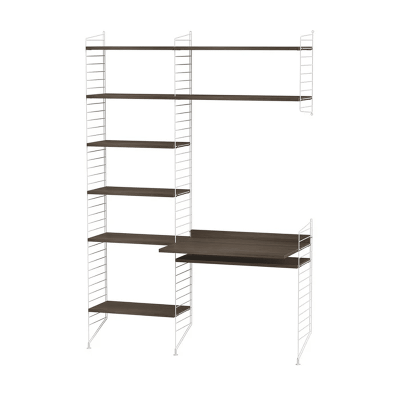 String Workspace G Shelves String Furniture Walnut / White 