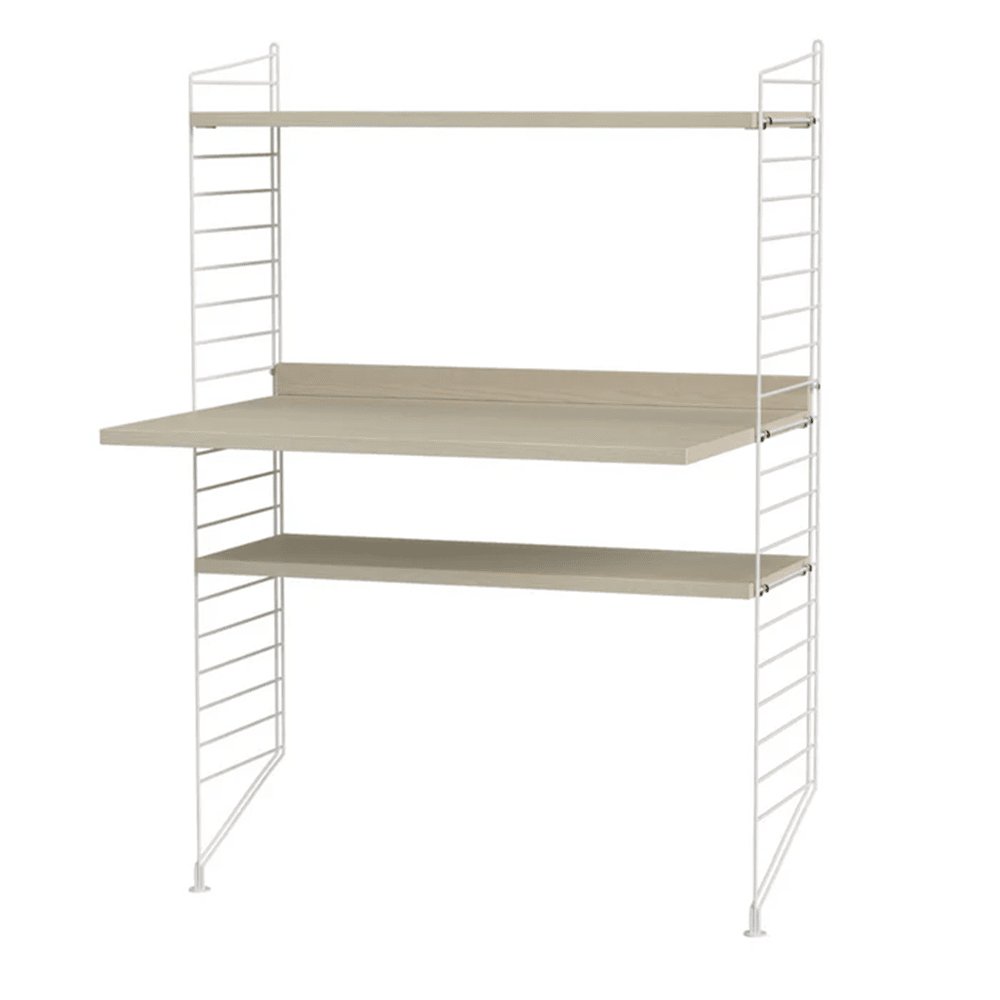 String Workspace H Shelves String Furniture Ash / White 