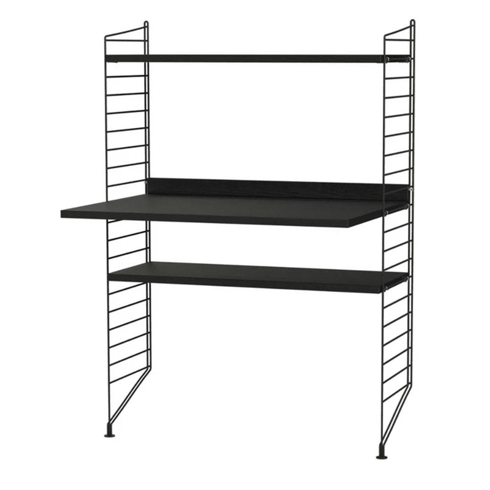 String Workspace H Shelves String Furniture Black Stained Ash / Black 