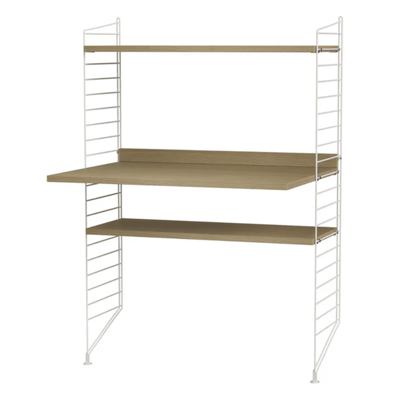 String Workspace H Shelves String Furniture Oak / White 
