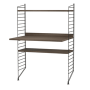 String Workspace H Shelves String Furniture Walnut / Black 