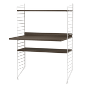String Workspace H Shelves String Furniture Walnut / White 