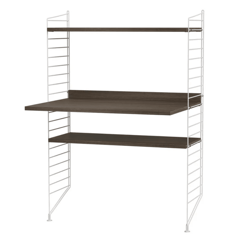 String Workspace H Shelves String Furniture Walnut / White 