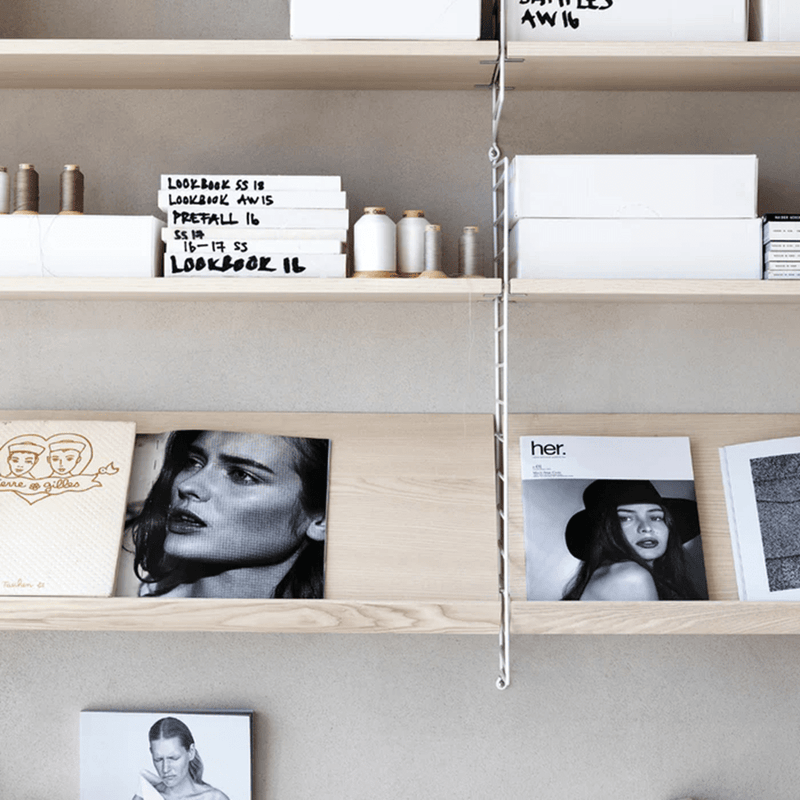 Wood Magazine Shelf Shelves String Furniture 
