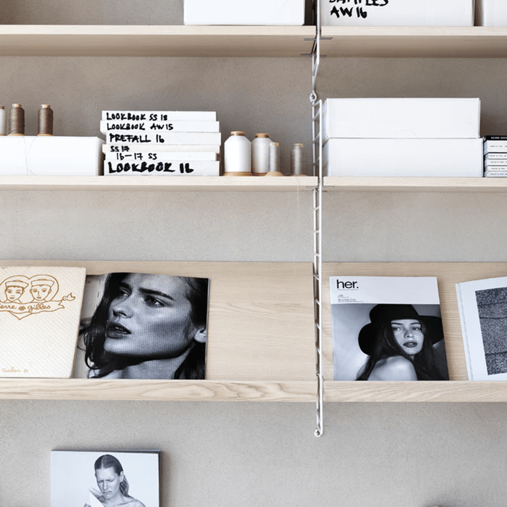 Wood Magazine Shelf Shelves String Furniture 