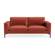 New Standard 78" Sofa Sofa BluDot Tomato Velvet - Black Legs 