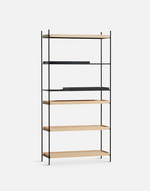 Tray Shelf - High Shelves Woud 2 Short Black + 4 Wide Oak 