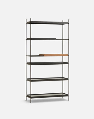 Tray Shelf - High Shelves Woud 1 Short Walnut + 1 Short & 4 Wide Black 