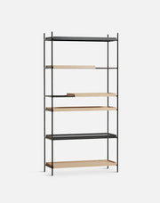 Tray Shelf - High Shelves Woud 2 Wide & 2 Short Oak + 2 Wide Black 