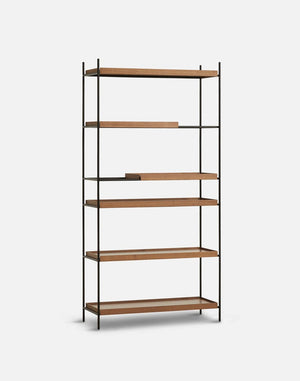 Tray Shelf - High Shelves Woud 2 Short Walnut + 4 Wide Walnut 
