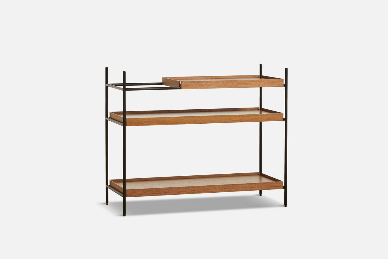 Tray Shelf - Low Shelves Woud 1 Short Walnut + 2 Walnut 