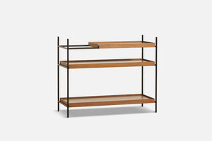 Tray Shelf - Low Shelves Woud 1 Short Walnut + 2 Walnut 