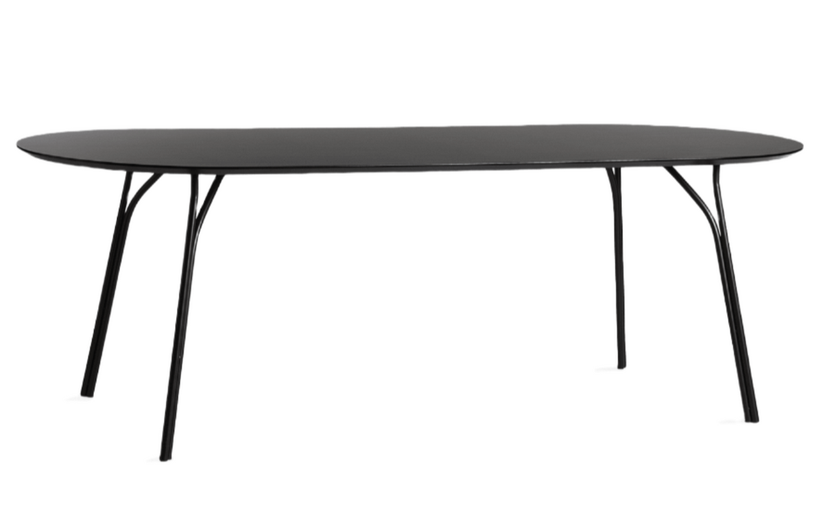 Tree Dining Table Dining Tables Woud Black Oval - 86.6&quot; 