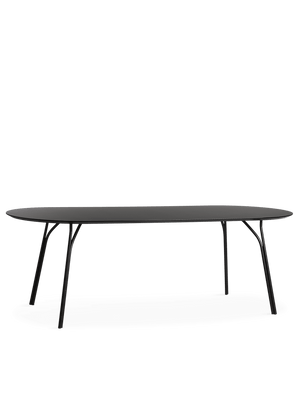 Tree Dining Table Dining Tables Woud Black Oval - 86.6" 