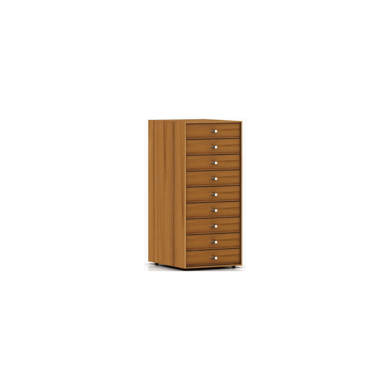 Nelson Miniature Chest 9 Drawer storage herman miller Teak None Polished Aluminum