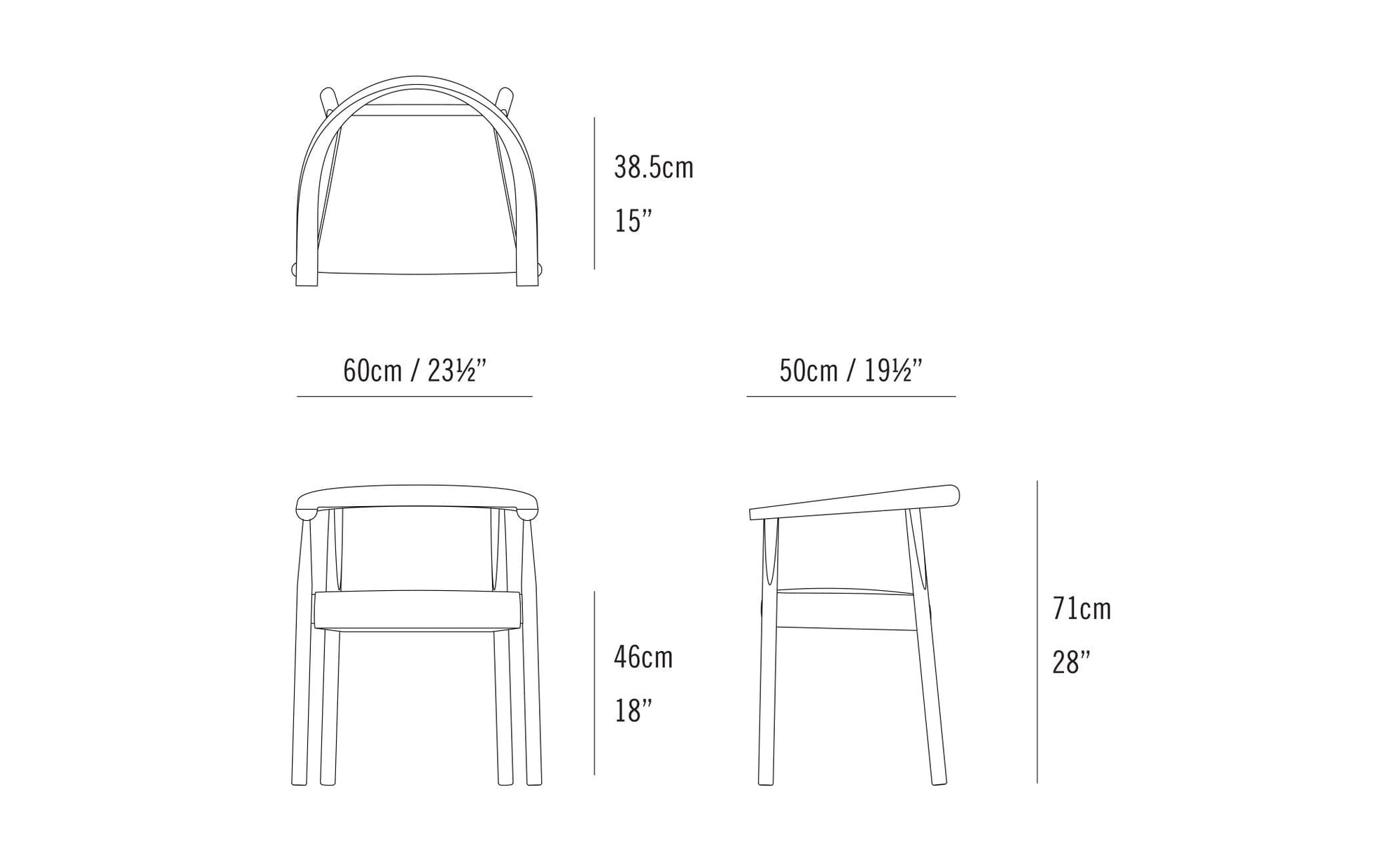 Tokyo Chair Side/Dining Bensen 