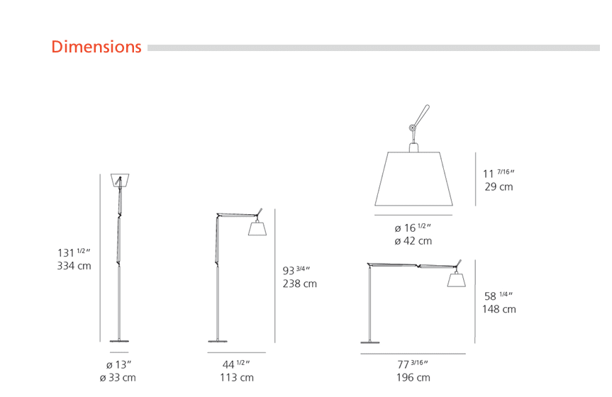 Tolomeo Mega LED Floor Lamp Floor Lamps Artemide 