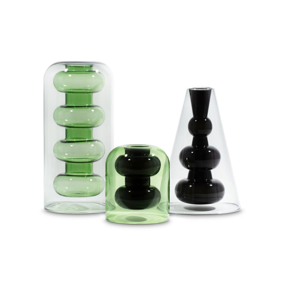 Bump Vase Cone Black