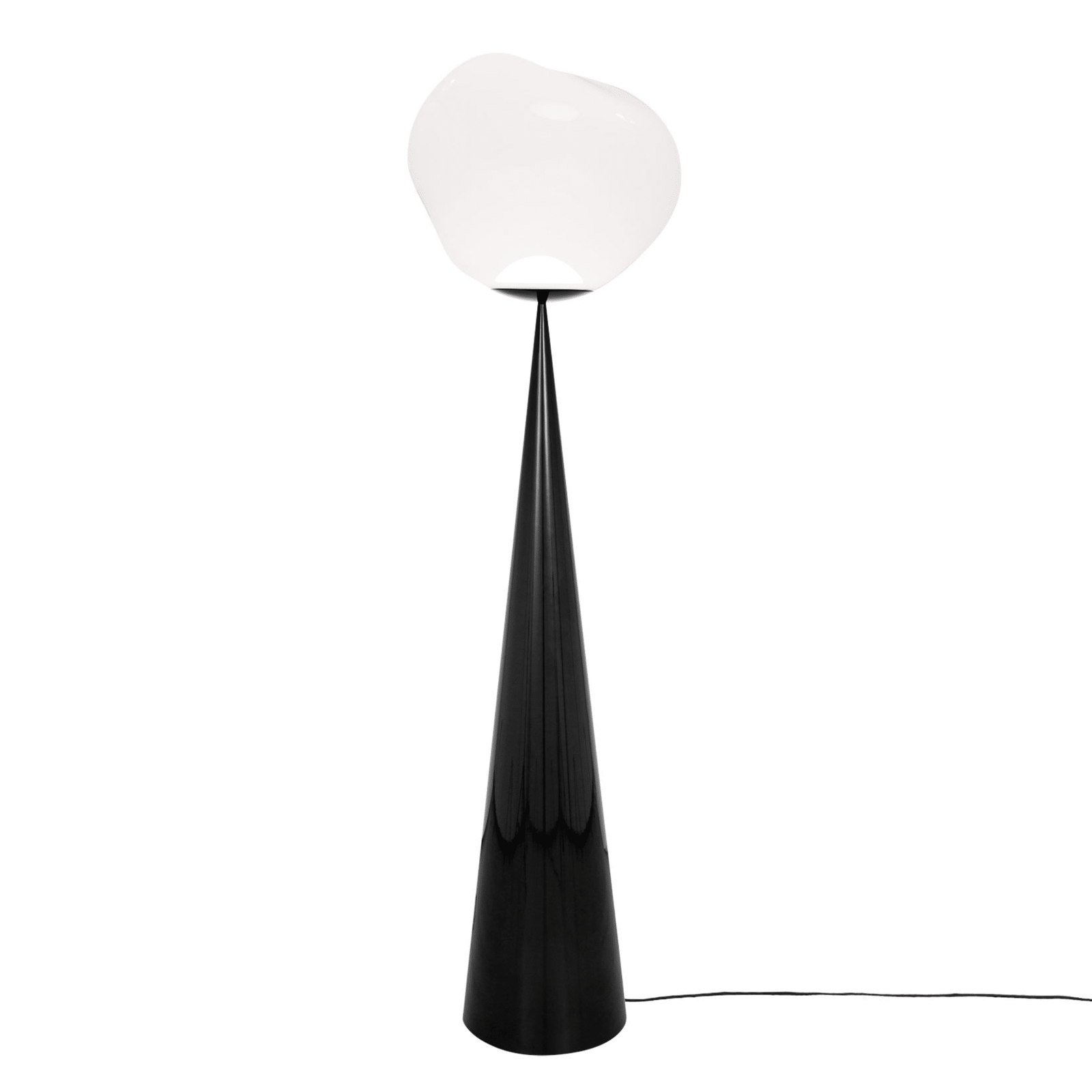 Melt Cone Fat Floor Lamp Floor Lamps Tom Dixon Black/Opal 
