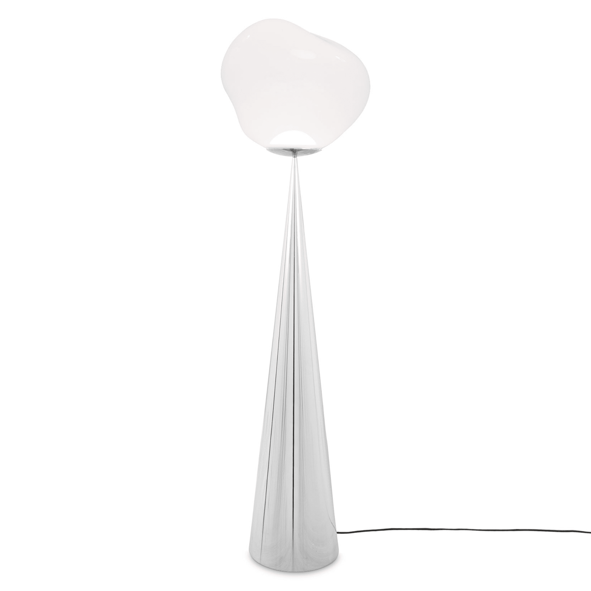 Melt Cone Fat Floor Lamp Floor Lamps Tom Dixon Silver/Opal 