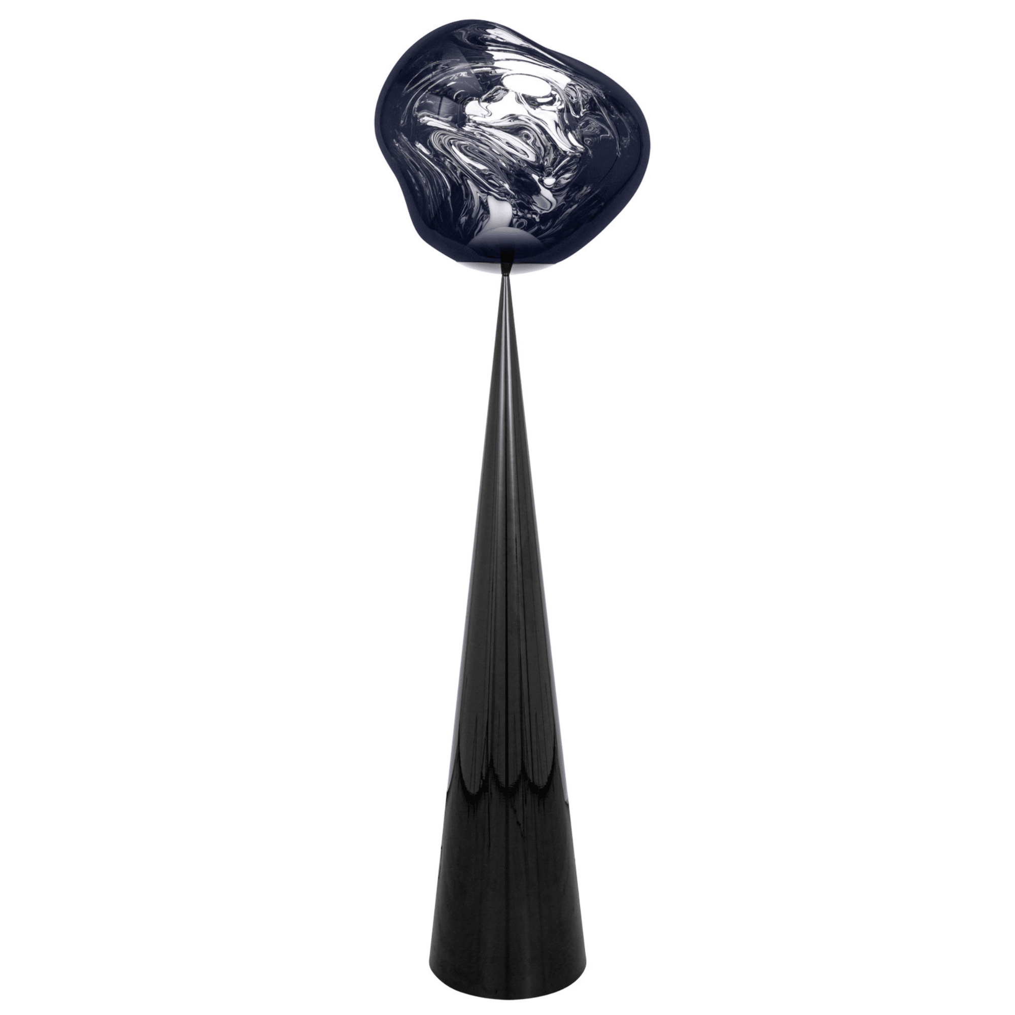 Melt Cone Fat Floor Lamp Floor Lamps Tom Dixon Black/Smoke 