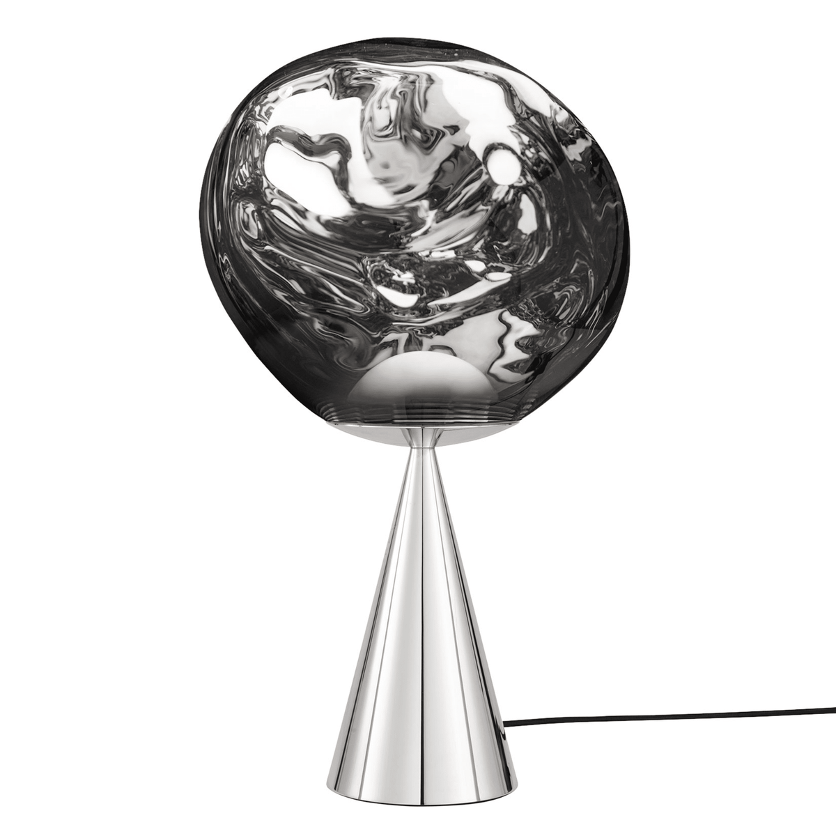 Melt Cone Fat Table Lamp Table Lamps Tom Dixon Silver/Silver 