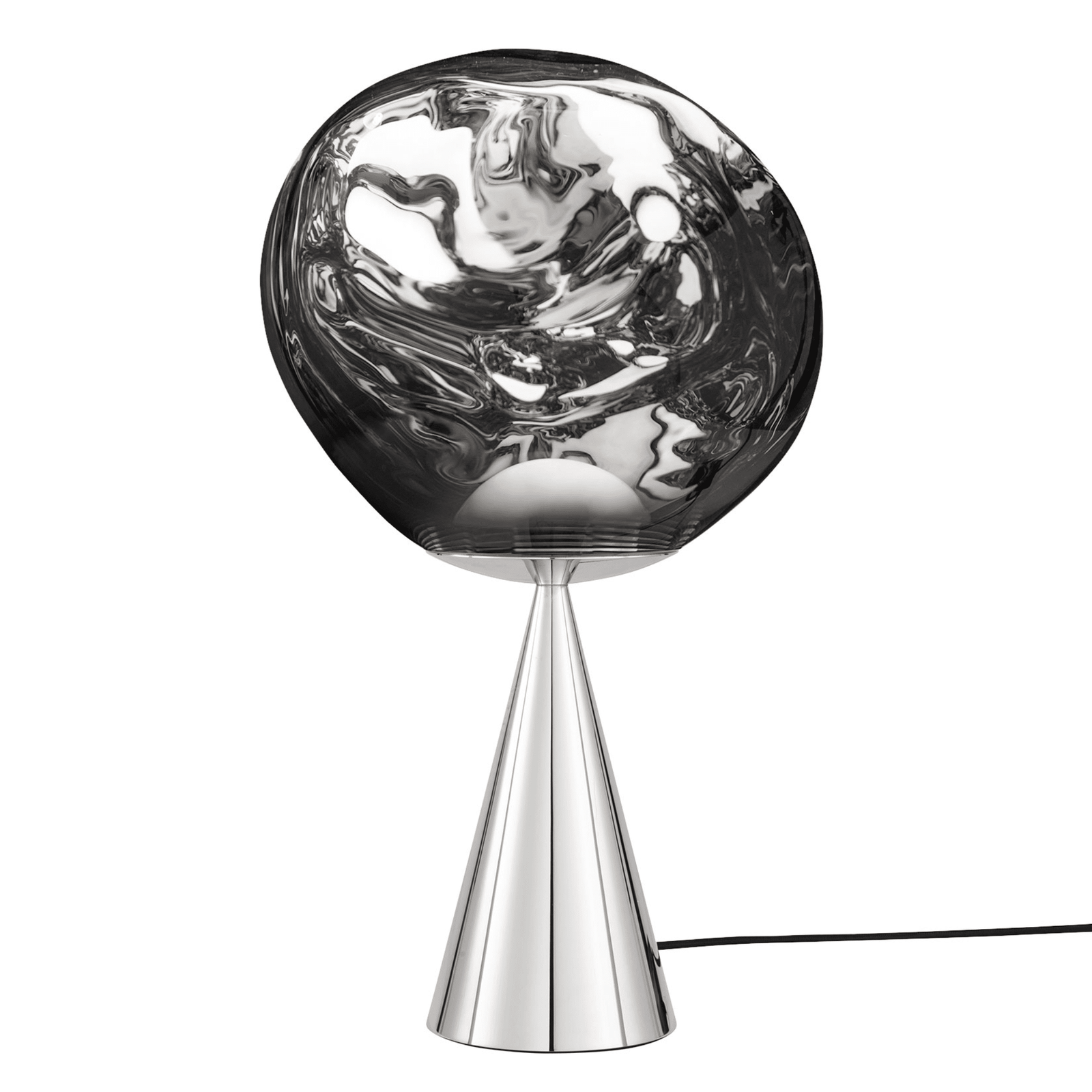 Melt Cone Fat Table Lamp Table Lamps Tom Dixon Silver/Silver 
